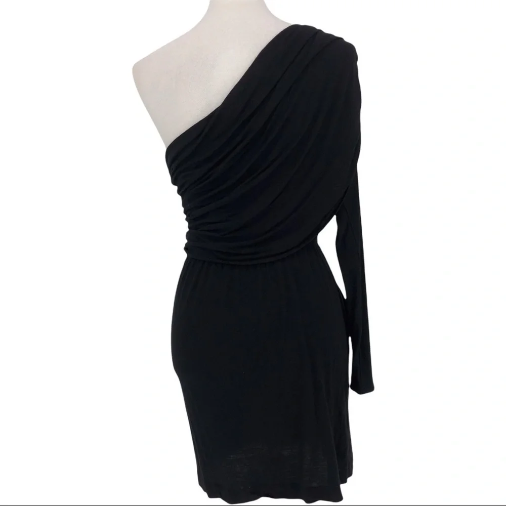12th Street by Cynthia Vincent black one shoulder LBD